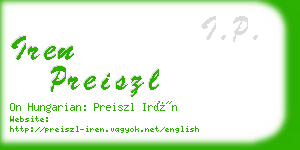 iren preiszl business card